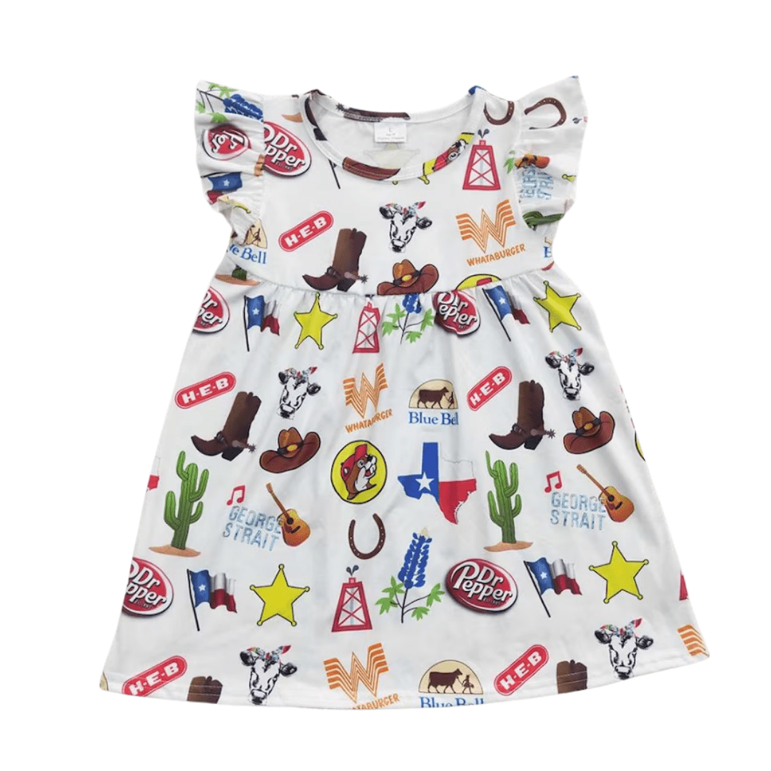Texas Baby & Toddler Flutter Dress - Lizzy G's Fine Gifts