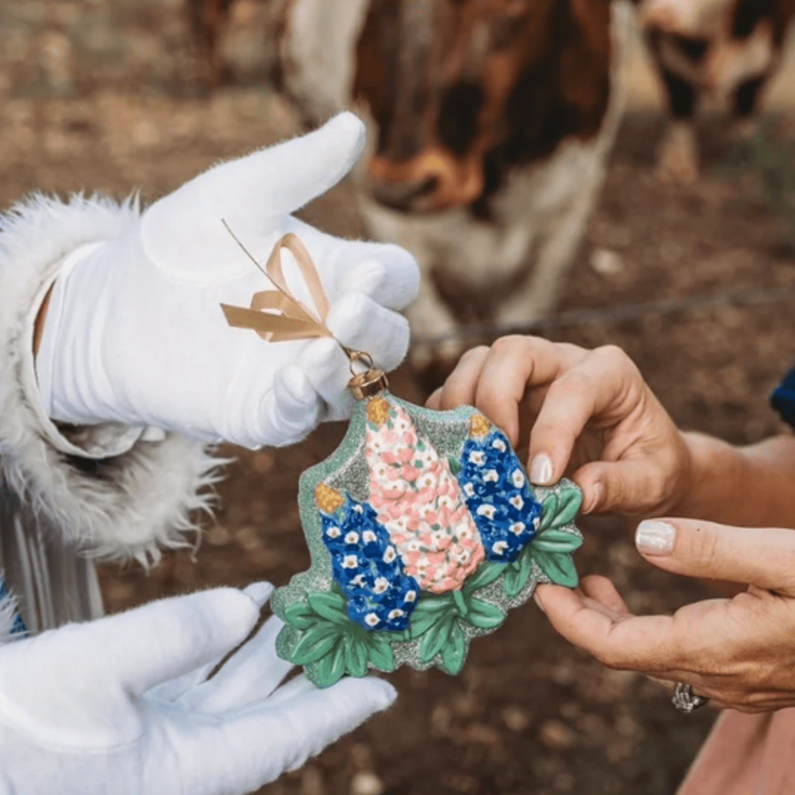 Texas Bluebonnet Christmas Ornament - 2025 - Lizzy G's Fine Gifts