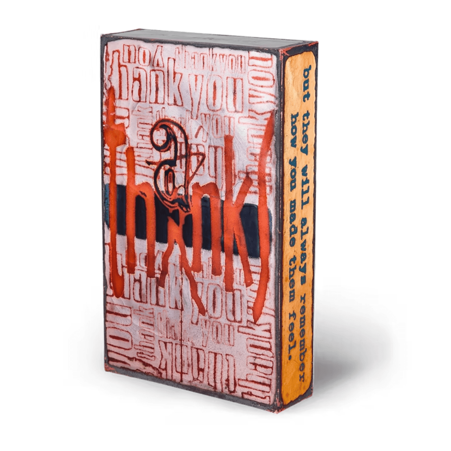 Thanks - 083 - Copper Art Block - Lizzy G's Fine Gifts