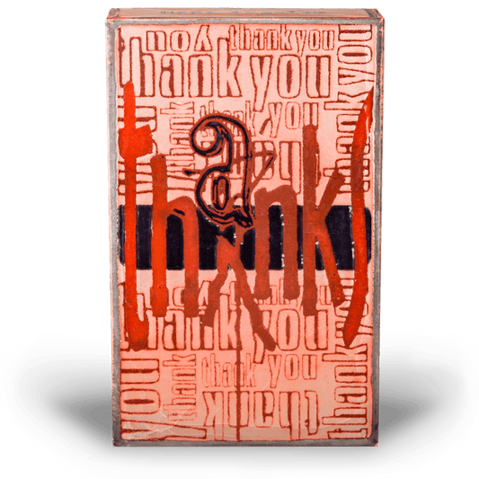 Thanks - 083 - Copper Art Block - Lizzy G's Fine Gifts