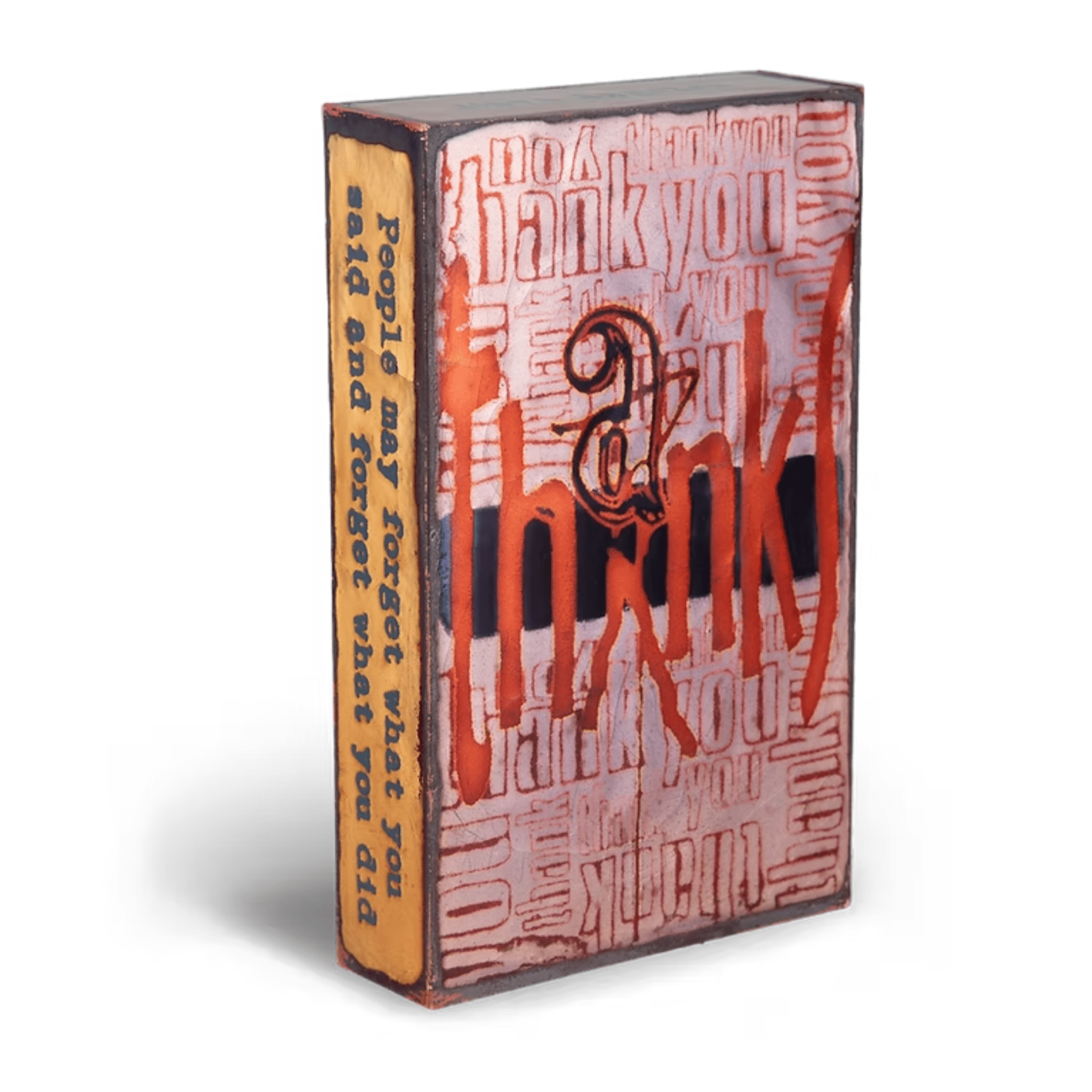Thanks - 083 - Copper Art Block - Lizzy G's Fine Gifts