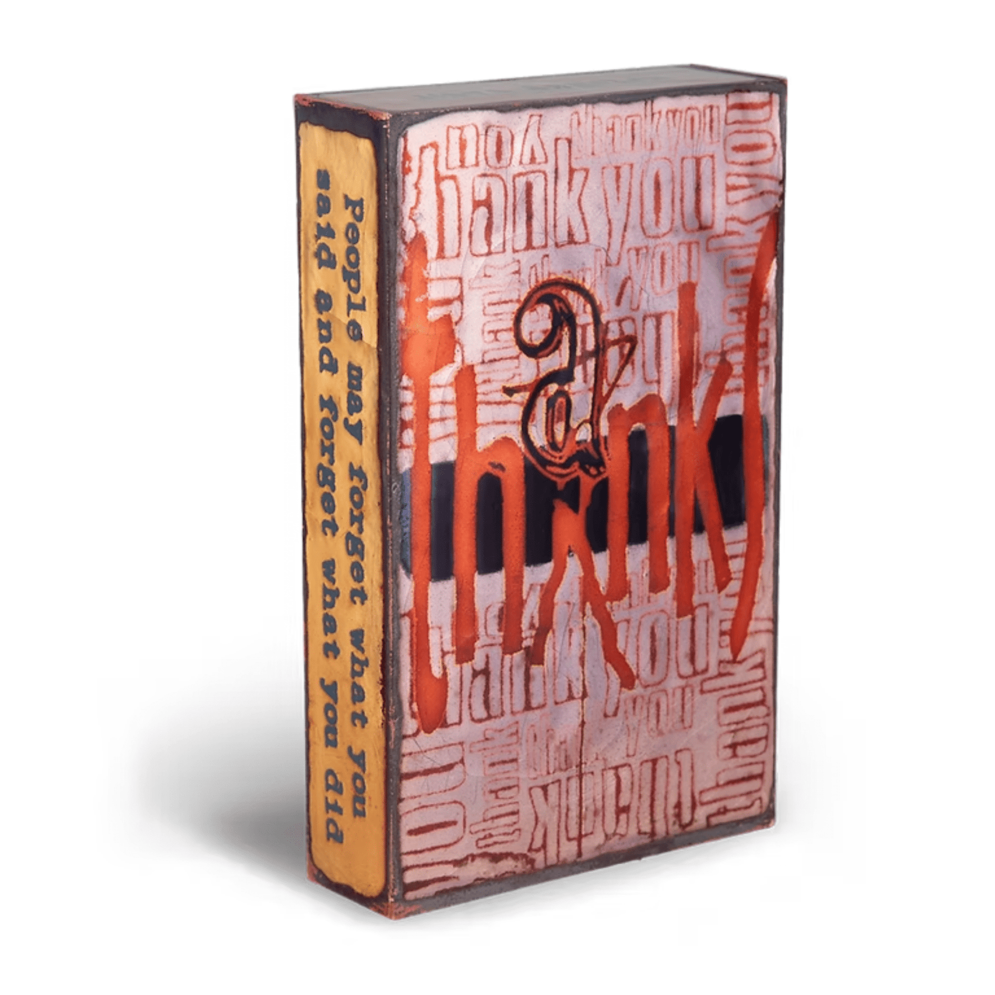 Thanks - 083 - Copper Art Block - Lizzy G's Fine Gifts