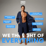 The DudeRobe - Men's Hoodie Bathrobe - Lizzy G's Fine Gifts