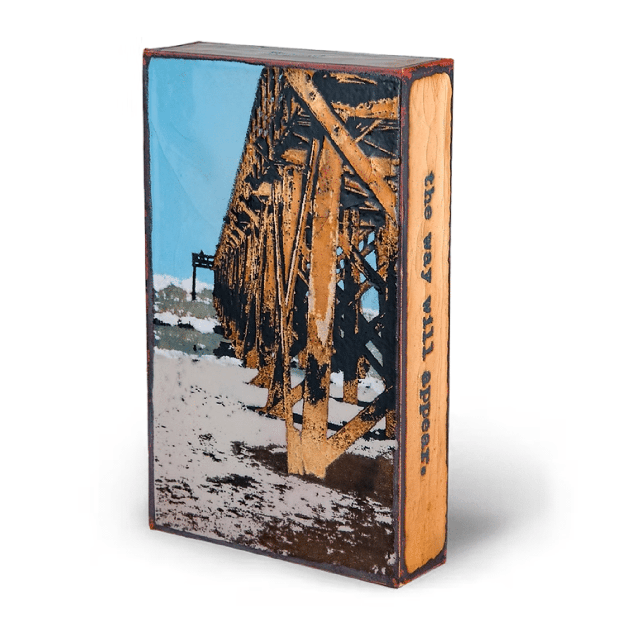 The Way - 136 RETIRED - Copper Art Block - Lizzy G's Fine Gifts