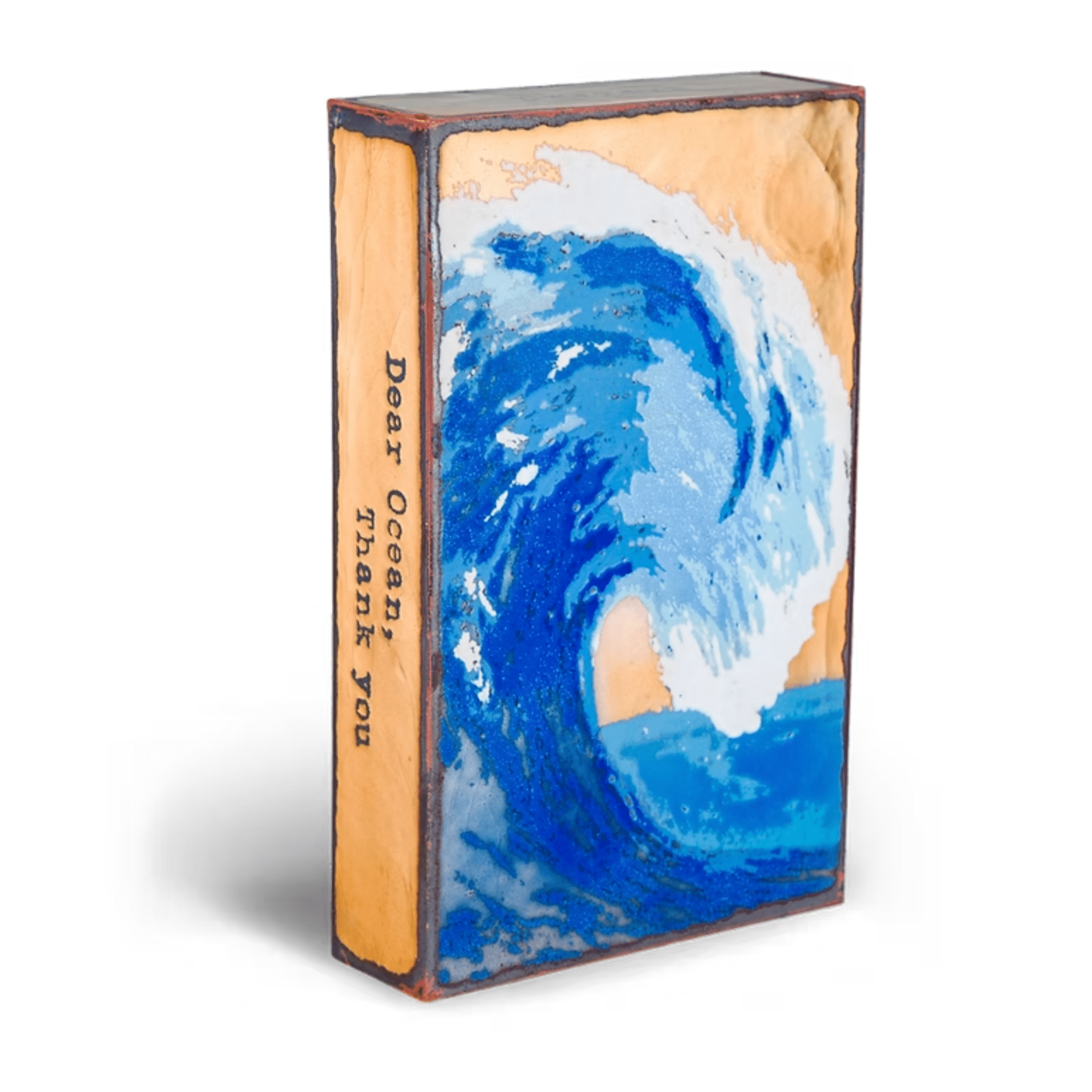 Tidal - 181 - Copper Art Block - Lizzy G's Fine Gifts