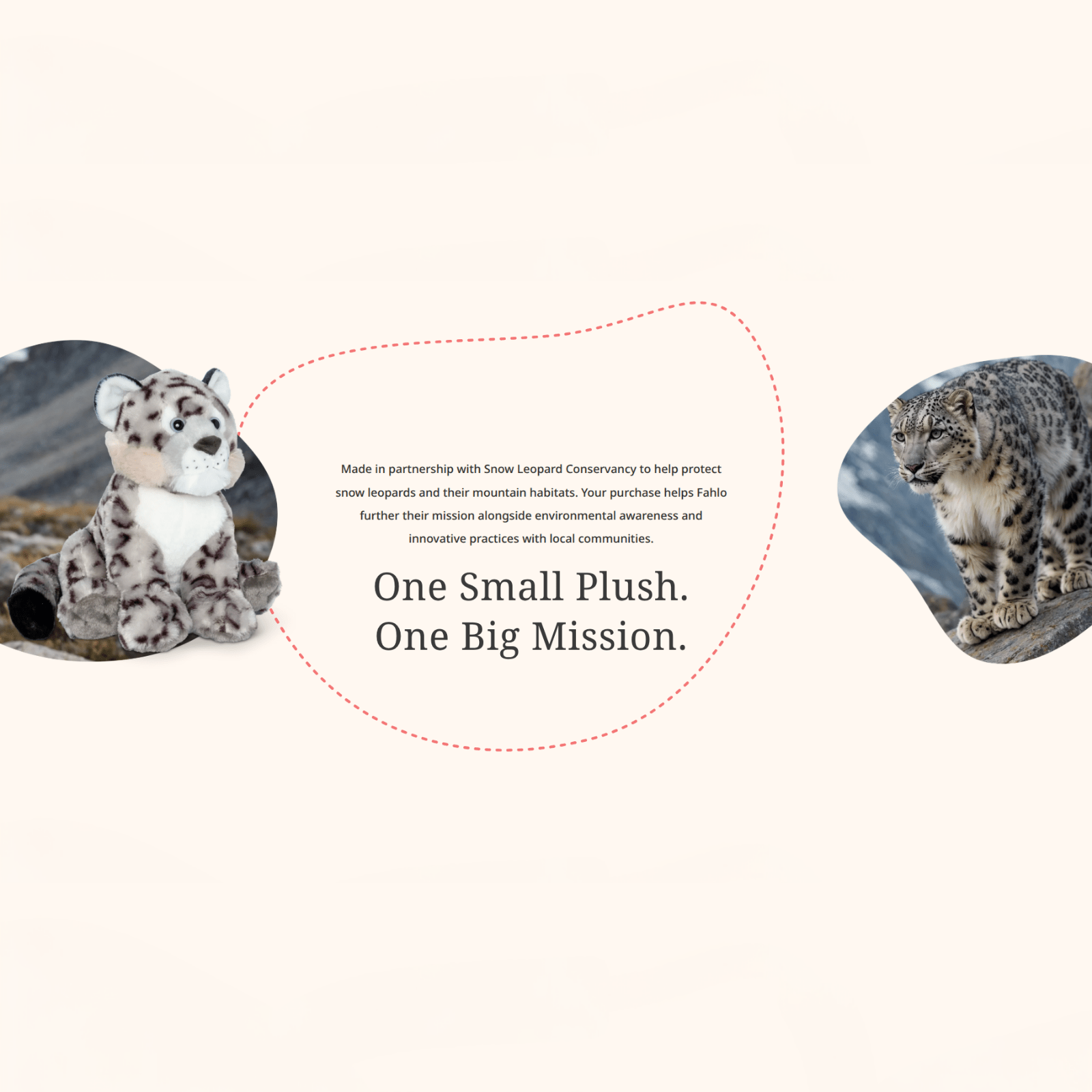 Track a Snow Leopard Plush - Lizzy G's Fine Gifts