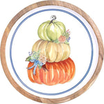 Tri-Stack Pumpkin Pedestal - Lizzy G's Fine Gifts