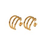 Trio Hoop Studs - Lizzy G's Fine Gifts