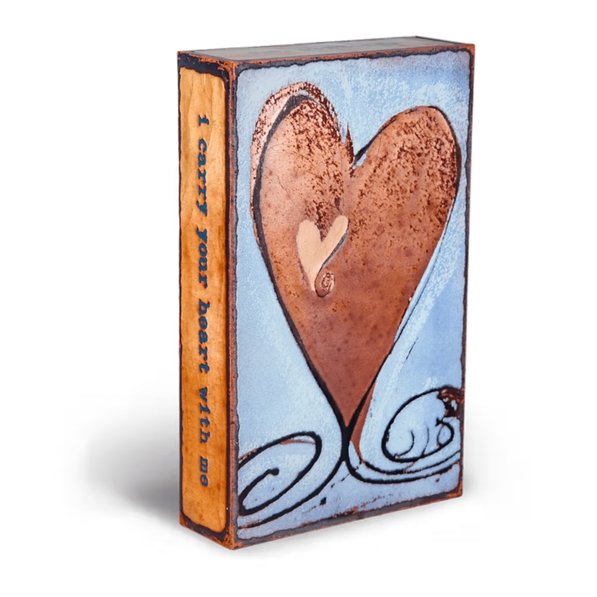 Turner Heart II - 131 - Copper Art Block - Lizzy G's Fine Gifts
