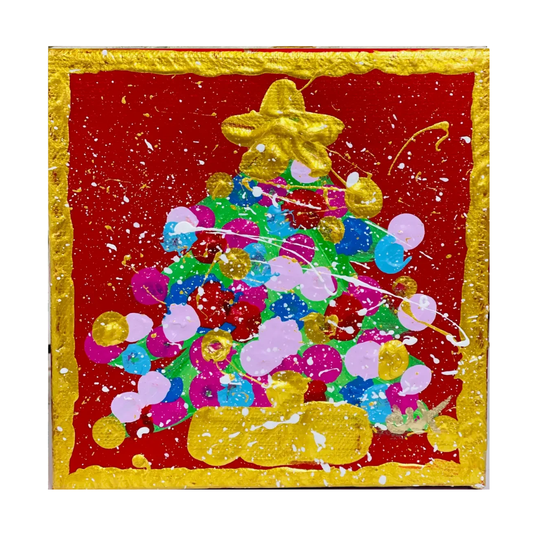 Twinkle Tree 6x6 Canvas - Lizzy G's Fine Gifts