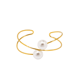 Two Pearls Cuff Bracelet - Lizzy G's Fine Gifts