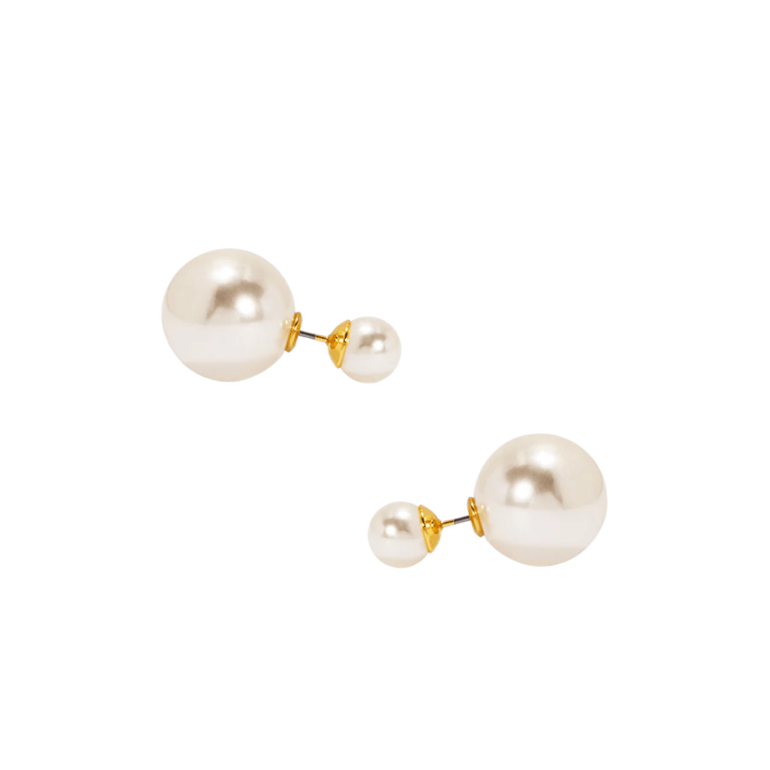 Two Piece Earring with Ball Back - Lizzy G's Fine Gifts