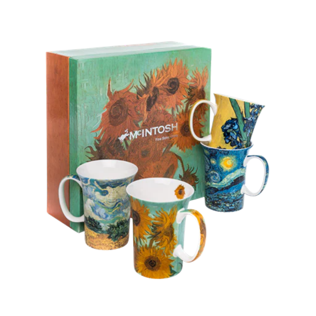 Van Gogh Classics Tea Mugs Set of 4 - Lizzy G's Fine Gifts