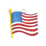 Waving Flag Charm - Lizzy G's Fine Gifts