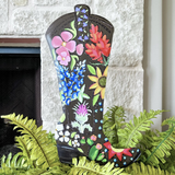 Wildflower Boot Garden Stake - Lizzy G's Fine Gifts