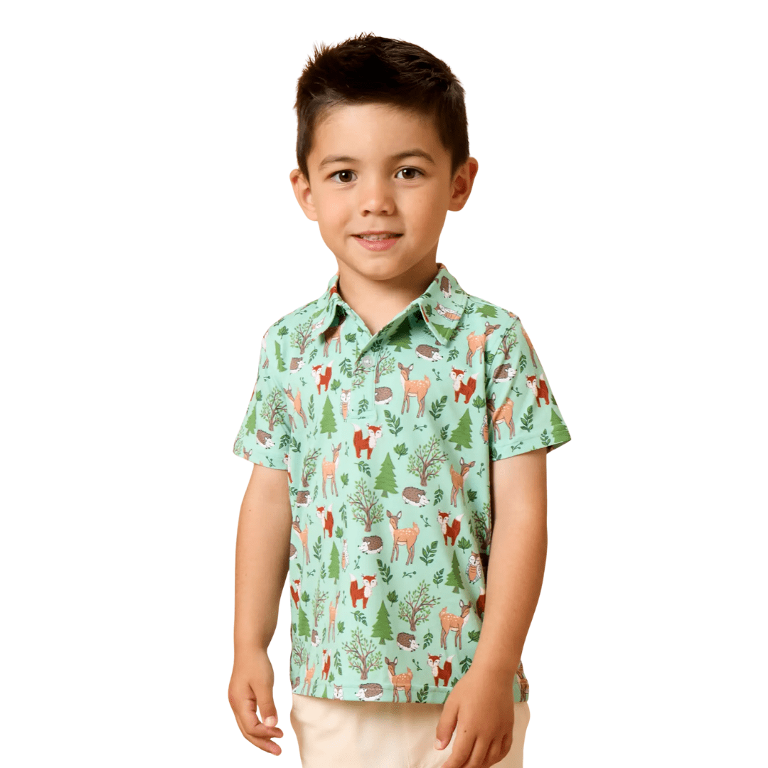 Woodland Friends Polo Shirt - Lizzy G's Fine Gifts