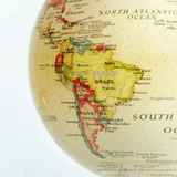 Yellow Political Map Solar Powered Spinning Globe - Lizzy G's Fine Gifts